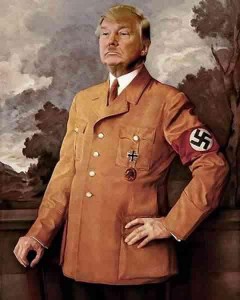 Trump in Hitler posture